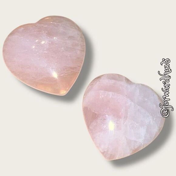 Pink Quartz Heart-Shaped Earrings - Excellent Preowned Condition - Picture 1 of 8